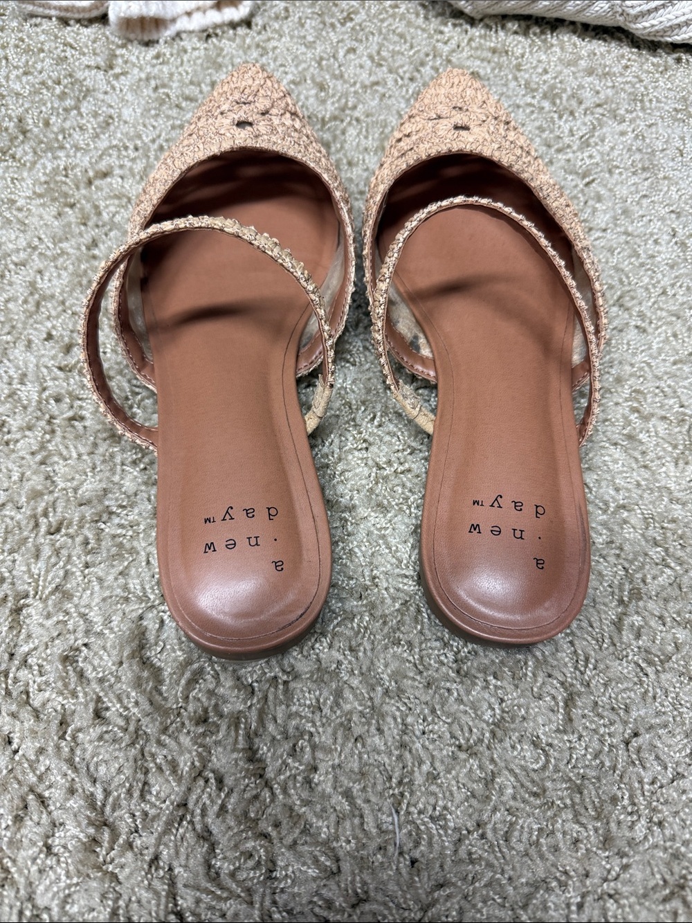 A NEW DAY Raffia mules size 7.5 - Picture 2 of 3